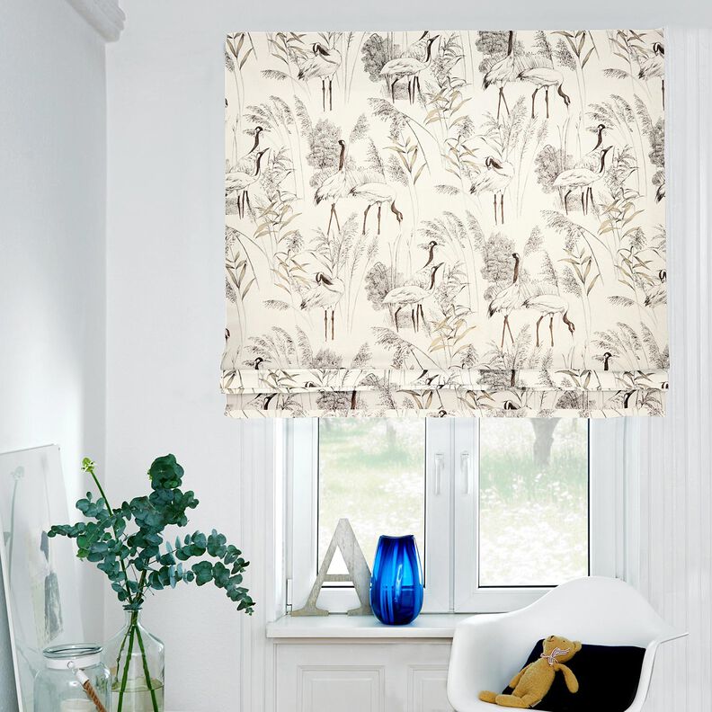 Dekorationstyg Halvpanama tranor &ndash; natur/svart,  image number 5