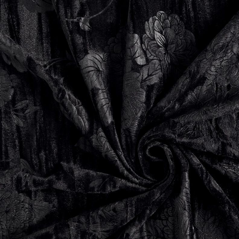 krossad sammet krysantemum – svart,  image number 3