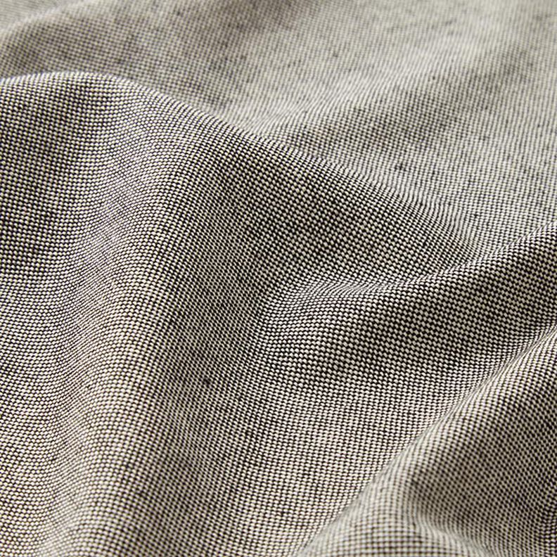 Dekorationstyg halvpanama chambray återvunnet – svart/vit,  image number 2