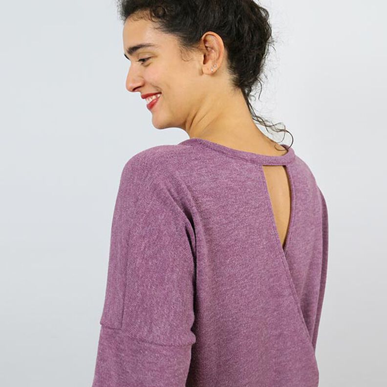 FRAU VEGA - ledig pullover med omlottlook på ryggdelen, Studio Schnittreif | XS - XXL,  image number 4