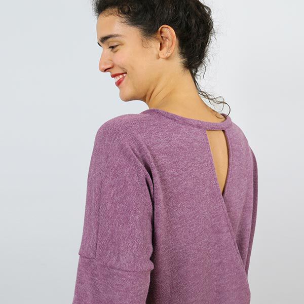 FRAU VEGA - ledig pullover med omlottlook på ryggdelen, Studio Schnittreif  | XS -  XXL,  image number 4