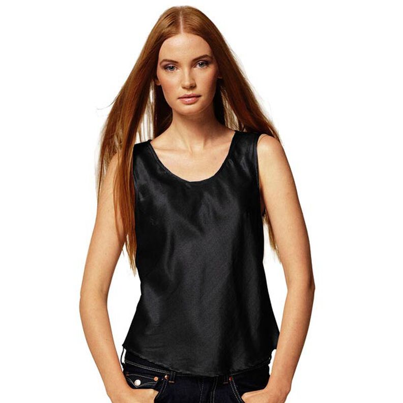 Stretch Satin – svart,  image number 4