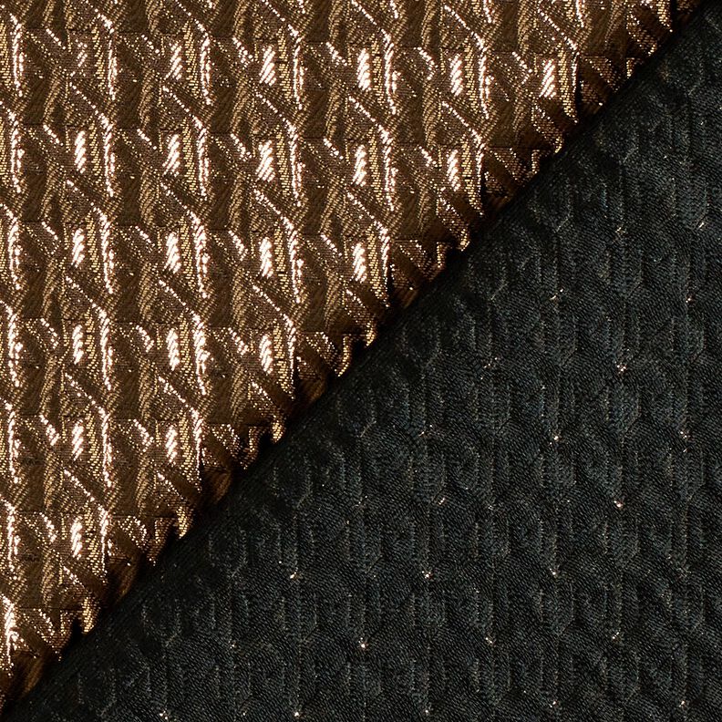 Cloqué glittrigt hundtandsmönster – mellanbrunt,  image number 4