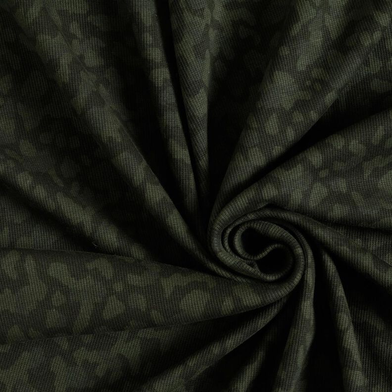 Ribbstickad jersey kamouflage – khaki,  image number 3