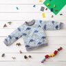 Alpfleece dinosaurier – natur/jeansblå,  thumbnail number 5