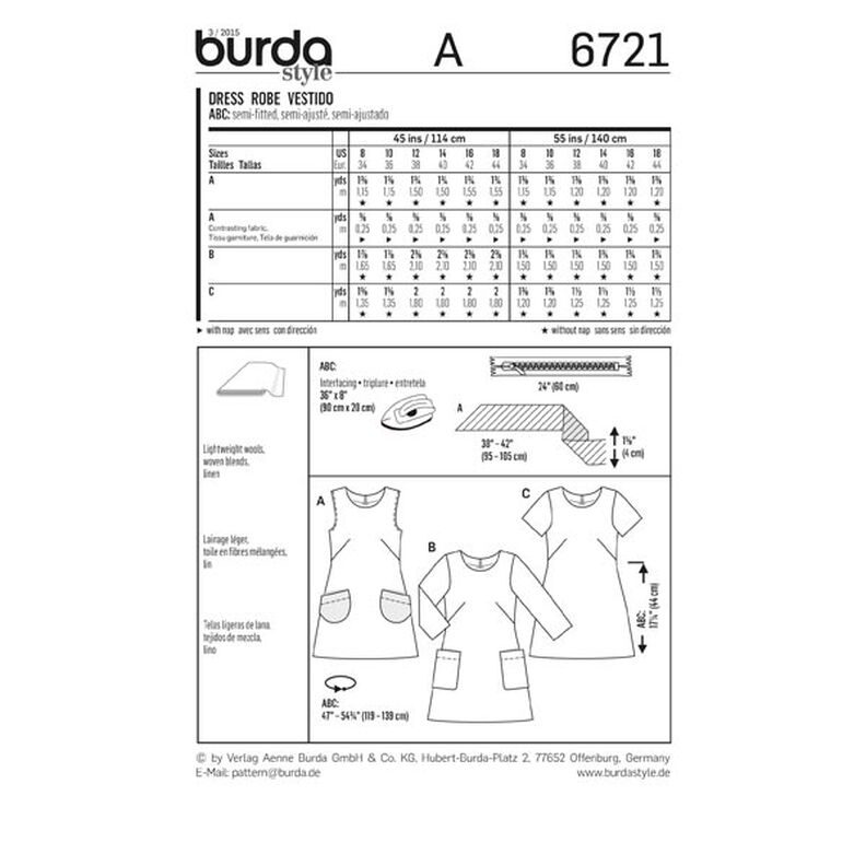 Klänning, Burda 6721,  image number 7