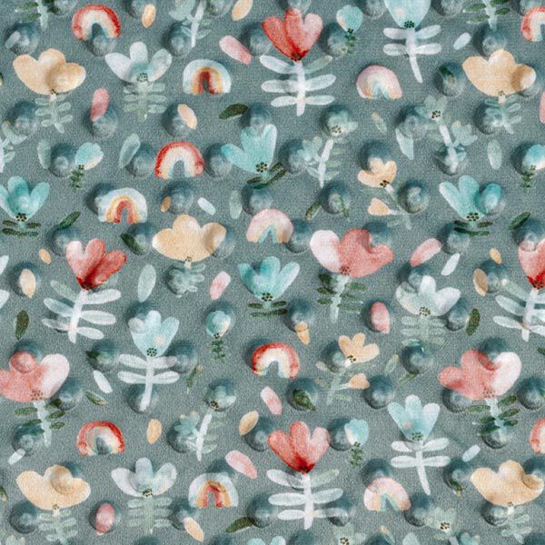 Mysfleece präglade prickar och blommor – vass, image number 1