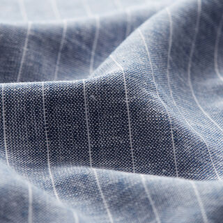 Bomullstyg linne optik – jeansblå, 