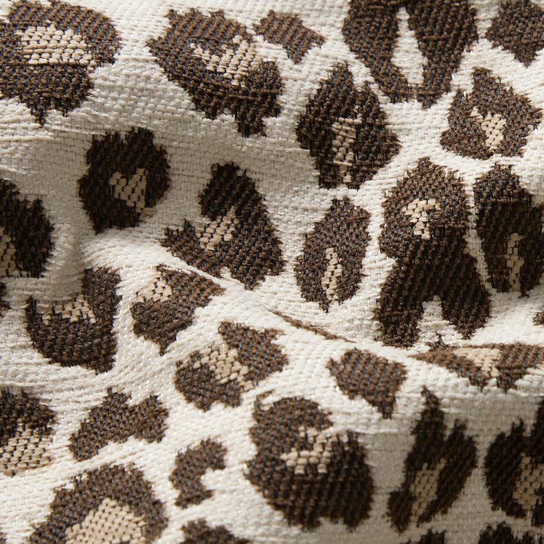 Stoppningstyg Jacquard Leopardmönster – kräm/anemon,  image number 2