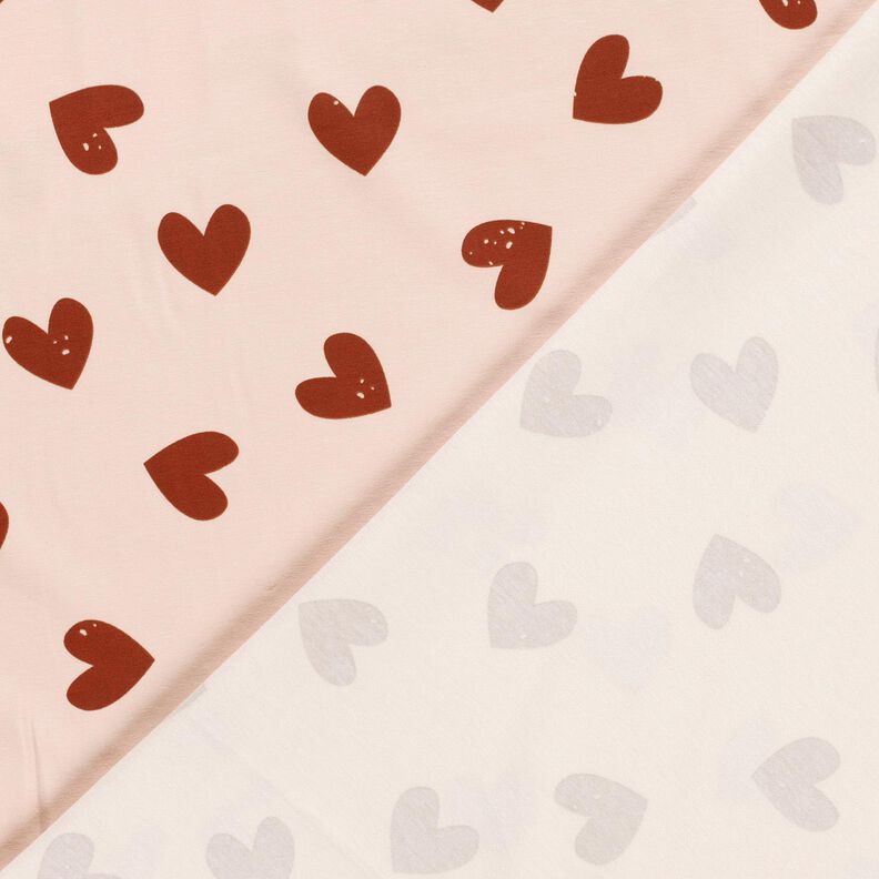 Bomullsjersey Stora hj&auml;rtan &ndash; rose/m&ouml;rk gammelrosa,  image number 4