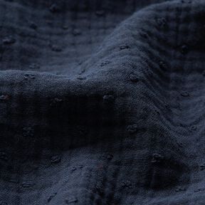 Muslin/Dubbel-krinkelväv dobby – marinblått, 
