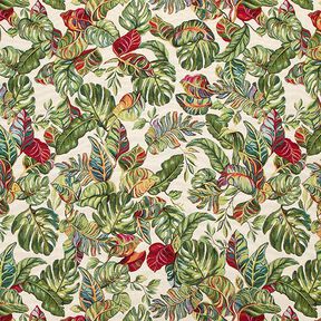 Jacquard Gobeläng Monstera-palm – grön/rött, 