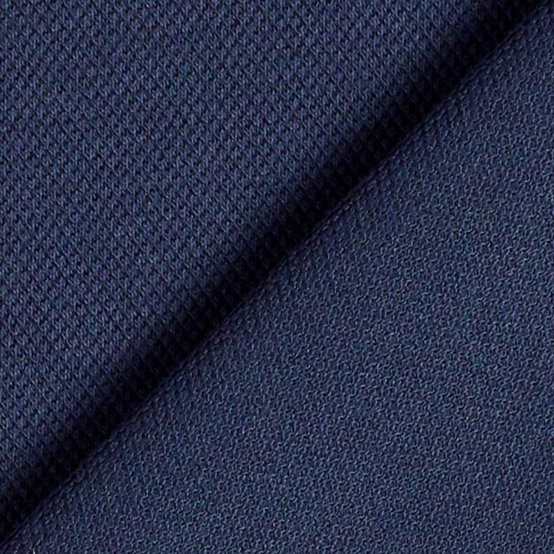 Bomullsjersey Piqué fin – marinblått,  image number 3