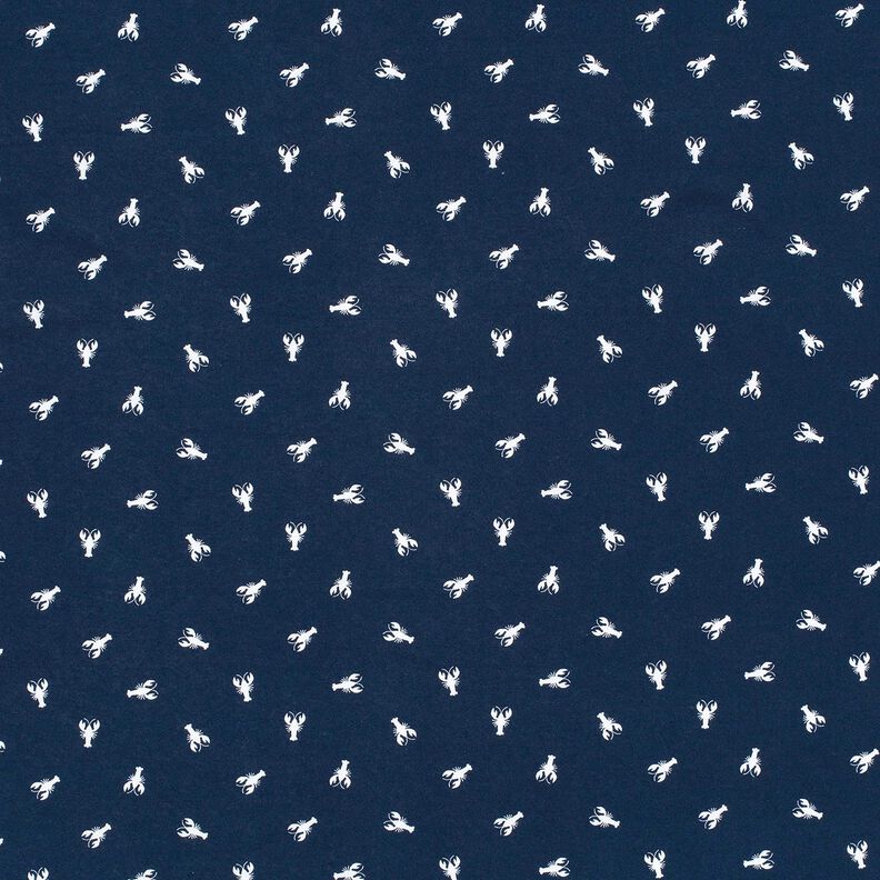 Bomullsjersey hummerkrabba – marinblått, image number 1