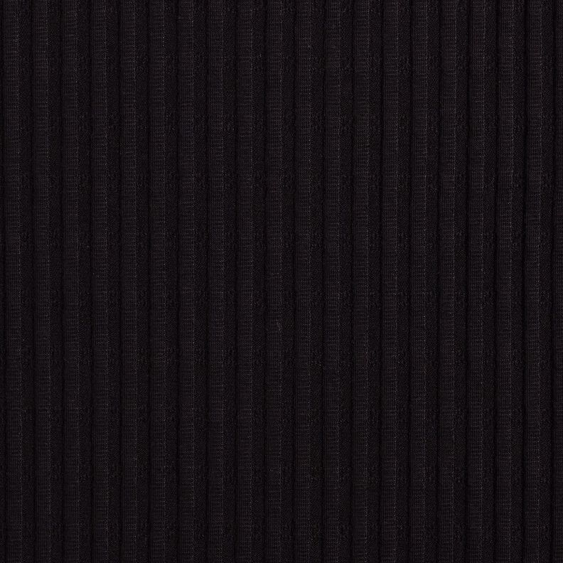 Ribbad jersey enkelt stickmönster – svart,  image number 1