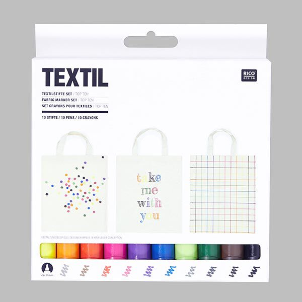 Textilpennor, set ”Top 10” | RICO DESIGN,  image number 1