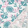 Viskos-linne-mix Blommor | Poppy Fabrics – elfenbensvit/turkos,  thumbnail number 4