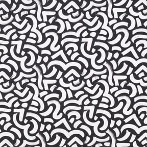 Viskostyg Abstrakta vågiga linjer – svart/vit, 