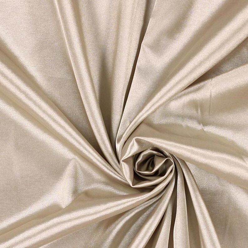 Stretch Satin – ljusbeige,  image number 1