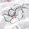 Crinkle-voile blommor och leopardmönster – vit/svart,  thumbnail number 2