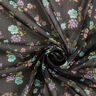 Crepe-chiffong Dobby & Blommor – svart/ljusblå,  thumbnail number 3