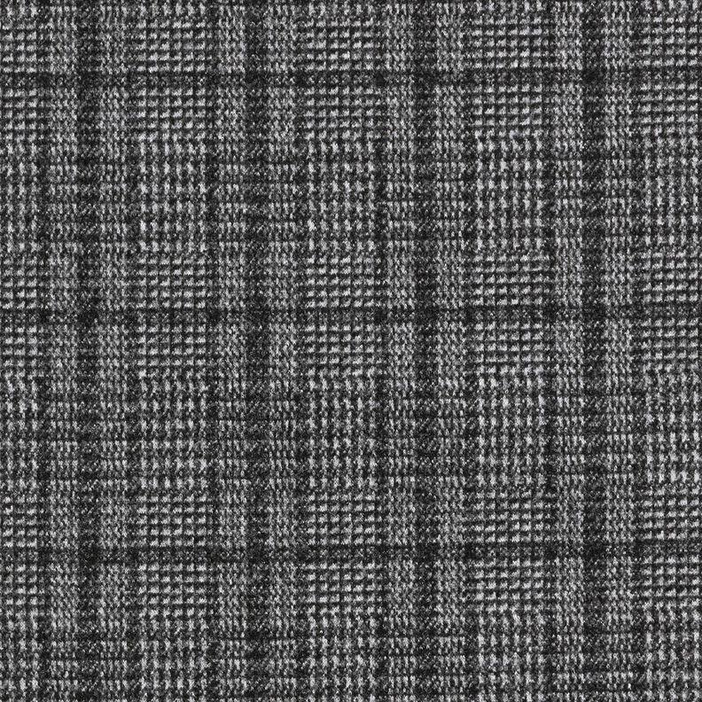 Kappstickat stretch glencheck – ljusgrått/antracit, image number 1