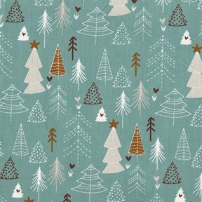 Bomullstyg Poplin Minimalistiska granar – vass, 