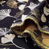 Dekorationstyg Jacquard Ginkgoblad – svart/guld,  thumbnail number 3