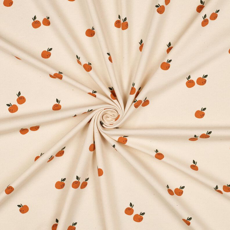 GOTS Bomullsjersey apelsiner | Poppy Fabrics – ljusbeige/karamell,  image number 3