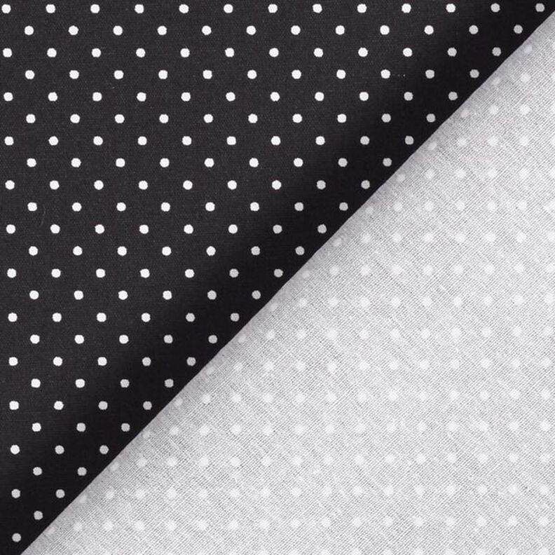 Bomullspoplin Små prickar – svart/vit,  image number 6