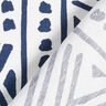 Dekorationstyg Canvas Etno – marinblått/vit,  thumbnail number 4