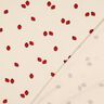 GOTS Bomullsjersey jordgubbar | Poppy Fabrics – ljusbeige/karminröd,  thumbnail number 4