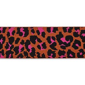 Gummiband Leopard – brandgul/pink, 