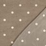 Teddyplysch broderade småblommor | Poppy Fabrics – mörk gråbrun,  thumbnail number 4