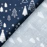 Bomullstyg Poplin Små julgranar – marinblå/vit,  thumbnail number 4