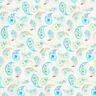 linnemix paisley – elfenbensvit/ljus turkos,  thumbnail number 1