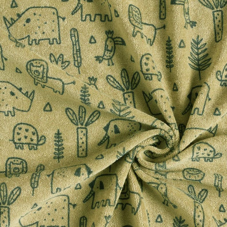 frottéjersey I djungeln – gråbeige,  image number 3