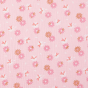 Muslin/Dubbel-krinkelväv blomsterregn – rose,  Muslin/Dubbel-krinkelväv blomsterregn – rose,