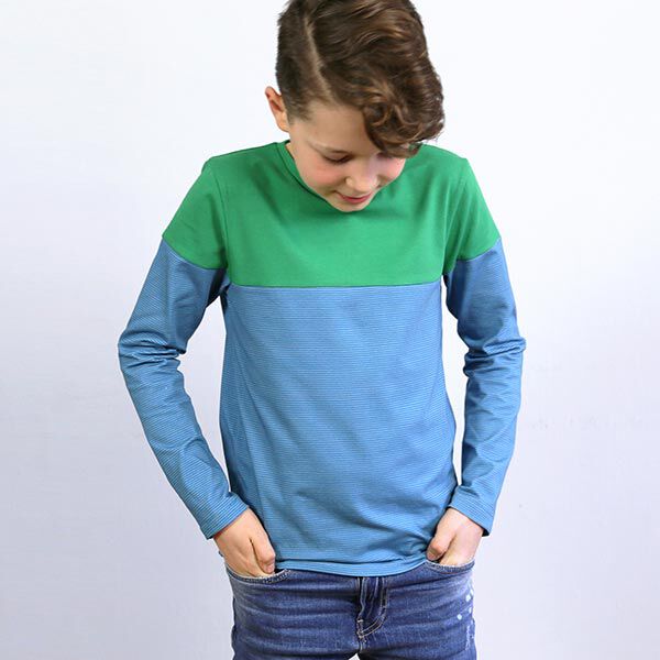 LEVI - långärmad tröja med färgblock, Studio Schnittreif  | 86 - 152,  image number 3