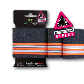 EKOLOGISKA STICKADE MUDDAR CUFF ME Reflector [140 CM | 7,5 CM] | Albstoffe, 