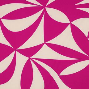Stretchblustyg geometriskt | Poppy Fabrics – purpur/cashew, 
