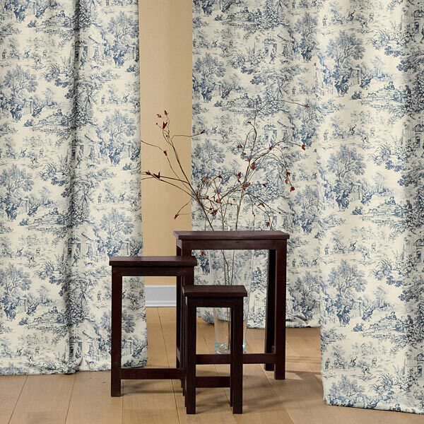 Toile de Jouy – stålblått,  image number 4