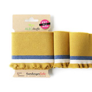 GOTS Ekologiska stickade muddar CUFF ME FRILL [140 cm | 8 cm] | Albstoffe | Hamburger Liebe, 