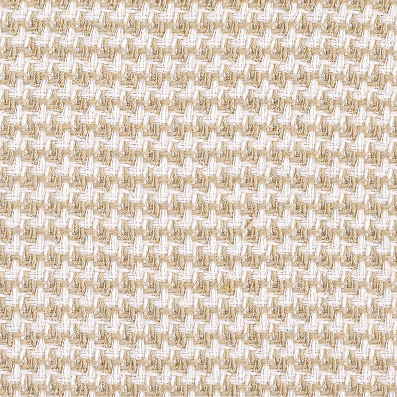 grovt pälstyg hundtandsmönster – beige/vit,  image number 1