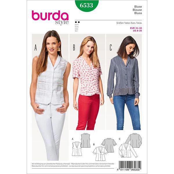 Blus, Burda 6533,  image number 1