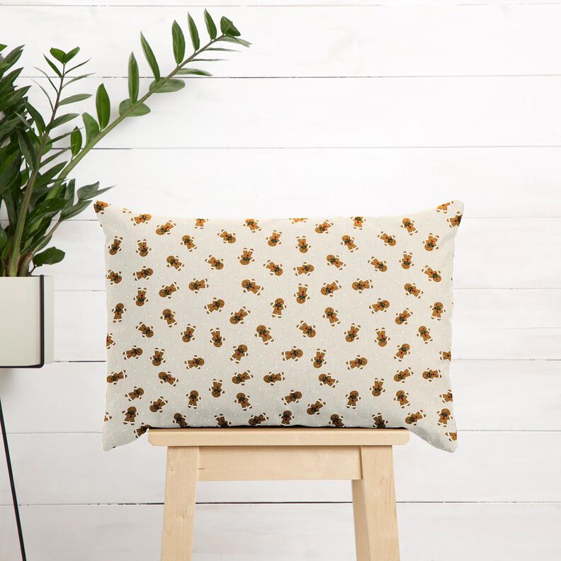 Dekorationstyg Canvas pepparkaksgubbar – natur/karamell,  image number 6