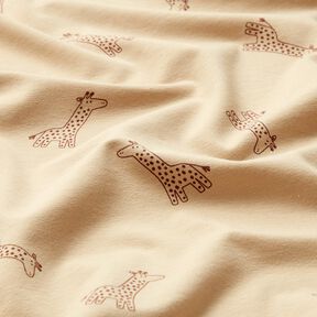 Bomullsjersey giraffer – mandel, 