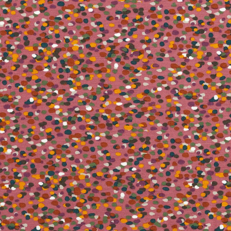 Bomullsjersey färgglad konfetti – bleklila/pinjegrön,  image number 1