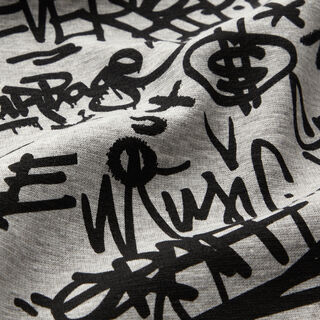 Alpfleece graffiti Melange – silvergrå, 