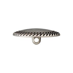 Metallknapp med ögla – antique silver metallic, 